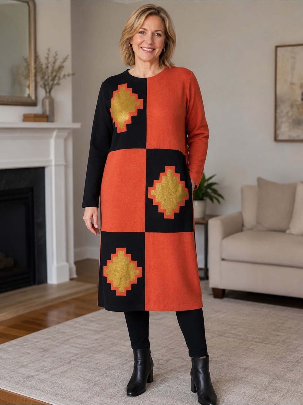 Steve FABRIKANT Vintage Santana knit dress  LRG